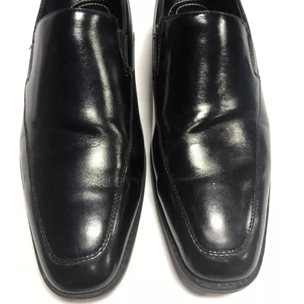 Stacy Adams Men’s Aldrich, Black Slip-On Loafers, Size 10W